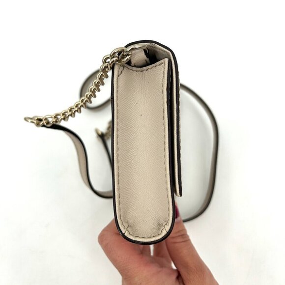 KATE SPADE *Flawed* Cream Brynn Crossbody Leather Small Flap Purse Bag - Picture 6 of 10